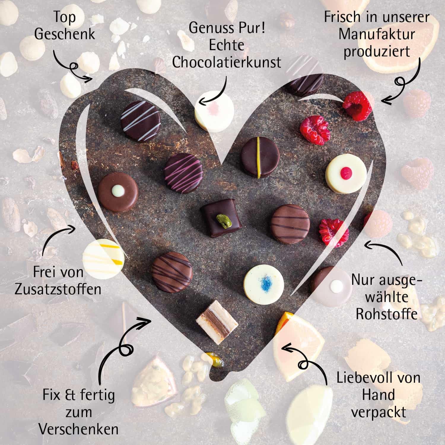 Hallingers Genuss Manufaktur Chocolates Congratulations Gift - Without Alcohol, Handmade from Confectionery Fine Cocoa in High-Quality Gift Box "Herzlichen Glüc...", Gift Idea for Men and Women – Bild 7