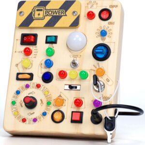 EchoToys Montessori Toy Busy Board from 1 Year Wooden Activity Board