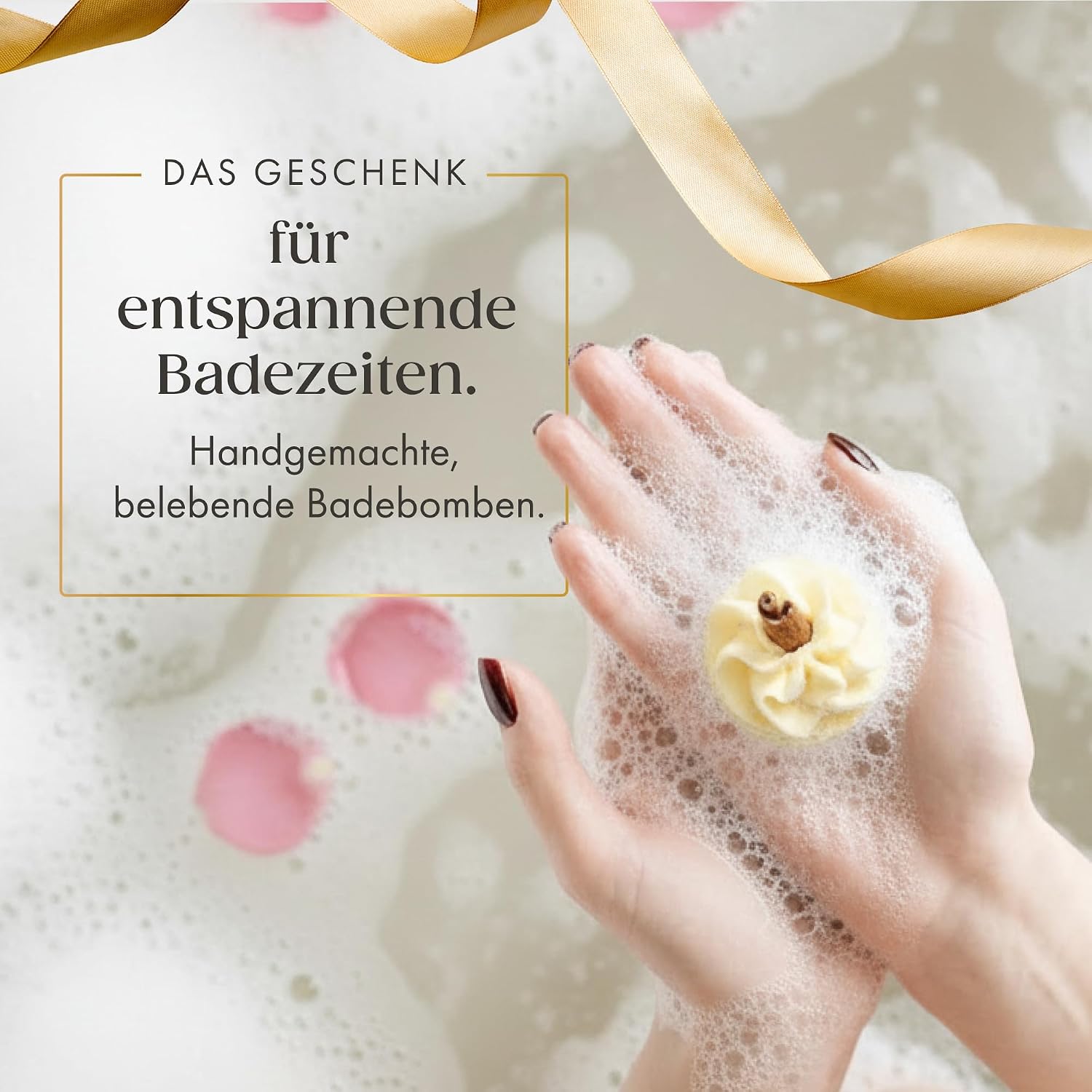 Satin Naturel 6 Luxury Organic Bath Bombs Gift for Women – Bild 3