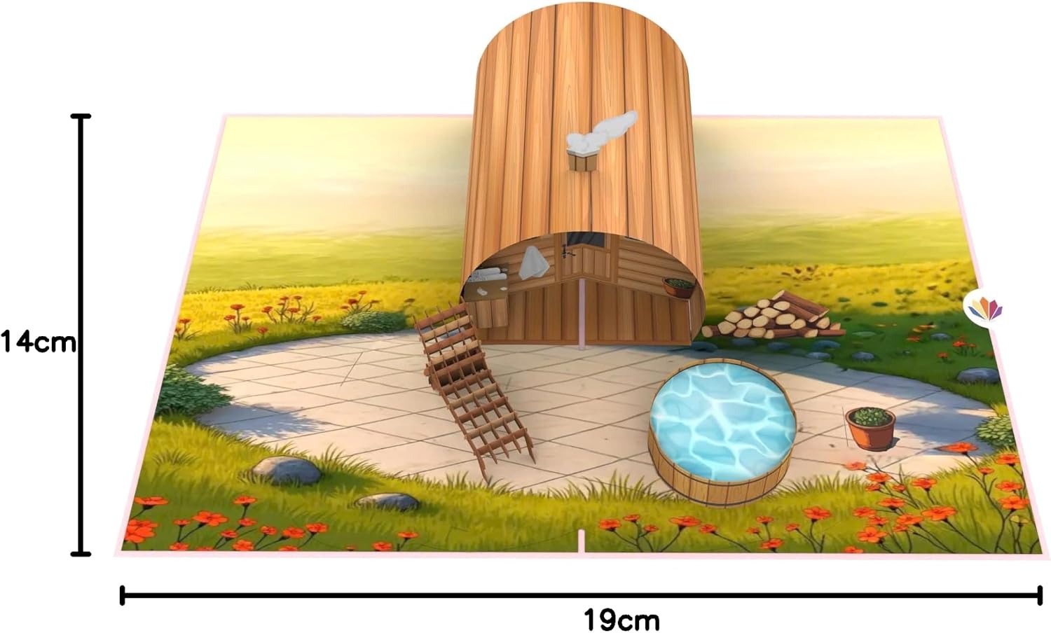Limah® Pop-Up Card Sauna – 3D Card Wellness & Spa for Men and Women – Wellness Voucher Card, Therme Voucher, Sauna Voucher, Gift for Sauna Visit – for All Sauna Goers and Sauna Lovers – Bild 8