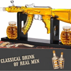 Oaksea Whisky Carafe, Whisky Decanter Gift Set with 2 Shot Glasses