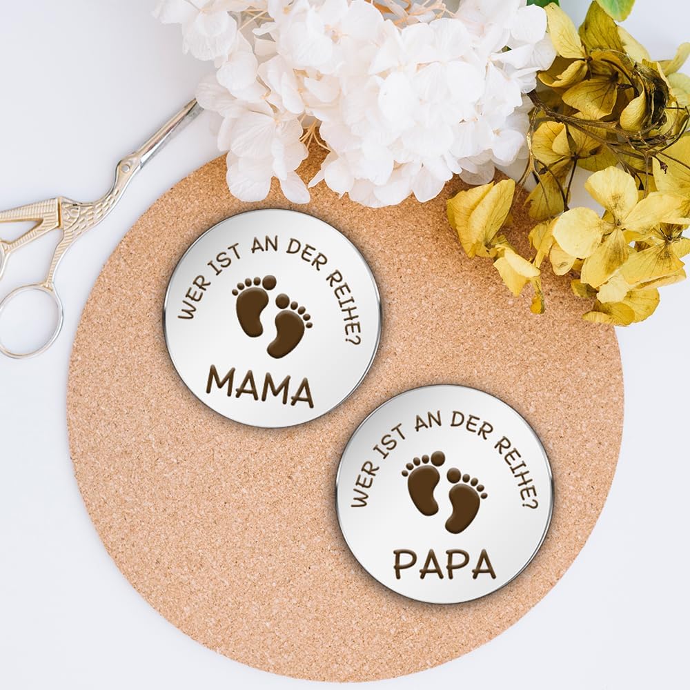 Expectant Dad Gift, Gifts for Baby Birth, Gifts for Expectant Mothers, Pregnancy Gift, Decision Coin, New Dad Mum Christening Gifts for Girls, Gifts for Baby Shower – Bild 6