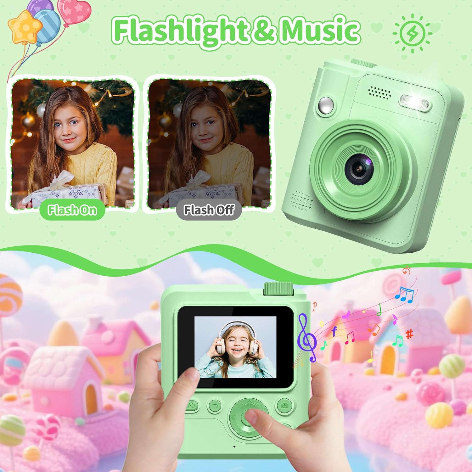 Gofunly Instant Camera Children's Digital Camera with 32G Card and Printer – Bild 6
