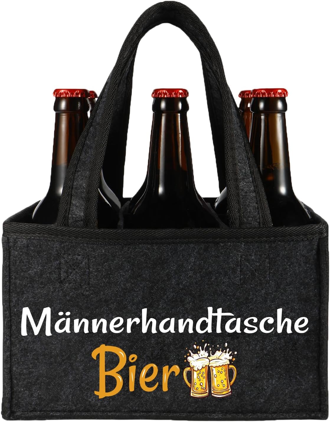 Men's Beer Handbag, Funny Gifts for Men, Men's Gifts, Birthday Gift for Men, Reusable Bottle Bag for Grandpa, Dad, Father Gift, Men's handbag beer