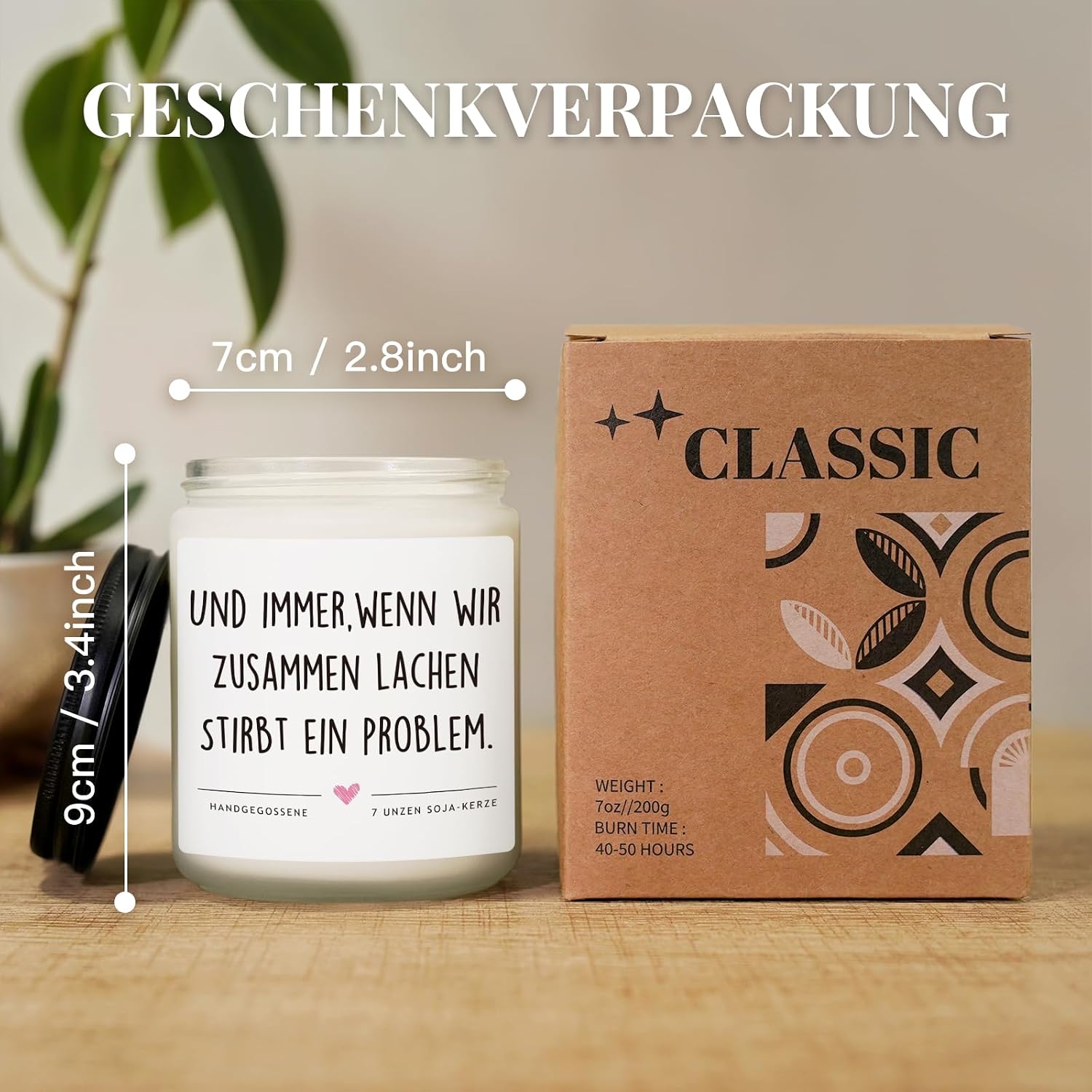 Gift for Girlfriend, Gift for Best Friend - Scented Candle with Saying – Bild 4