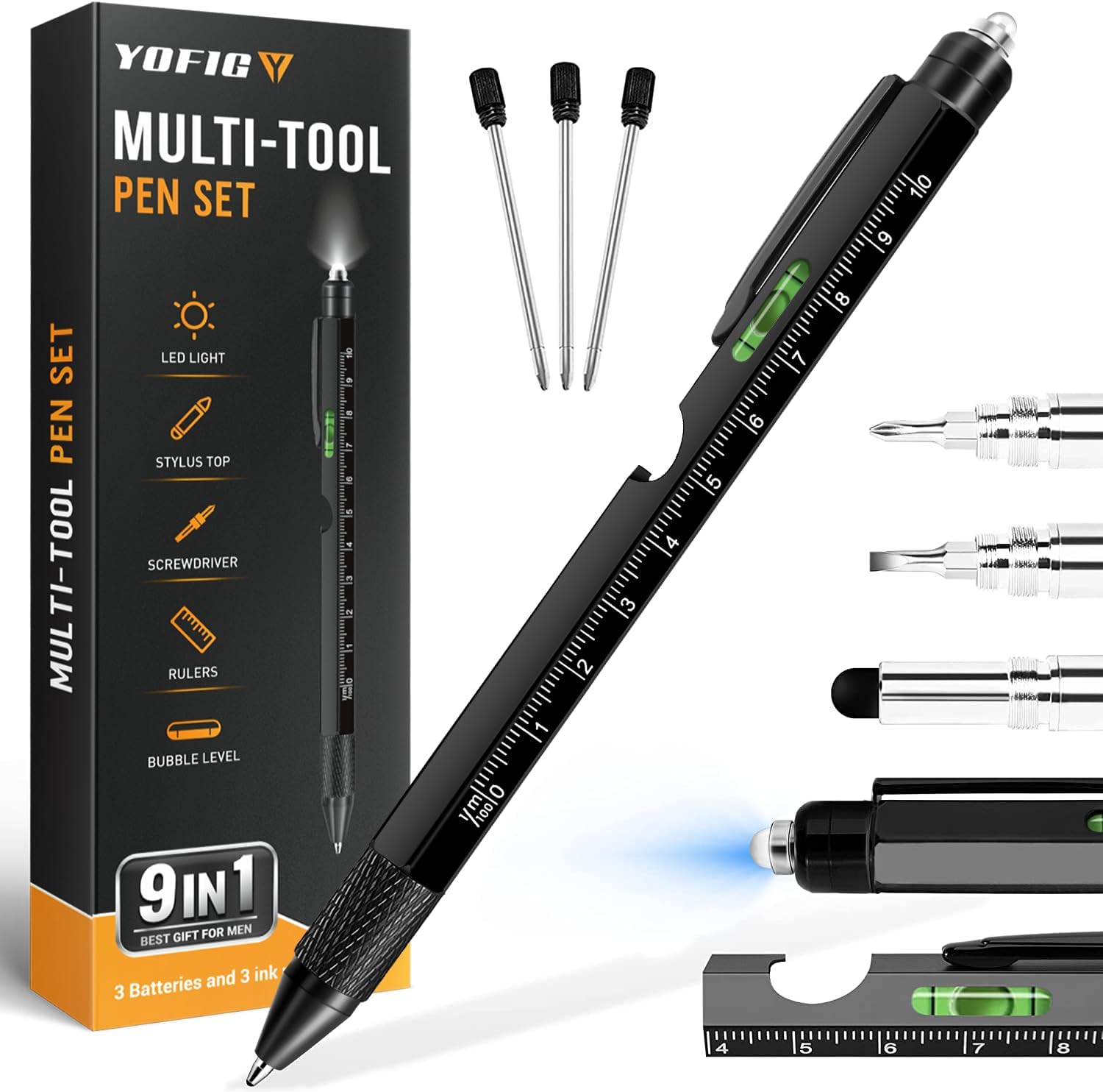 YOFIG Advent Calendar Filling, Gifts for Men, 9-in-1 Ballpoint Pen