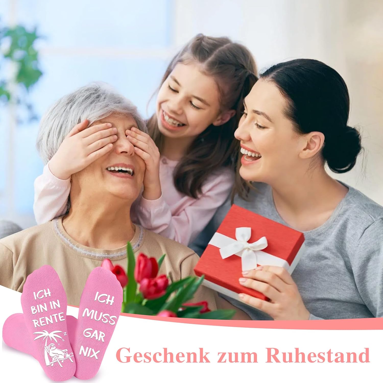 BOYATONG Retirement Gift Woman, Funny Socks Pension Gifts – Bild 2