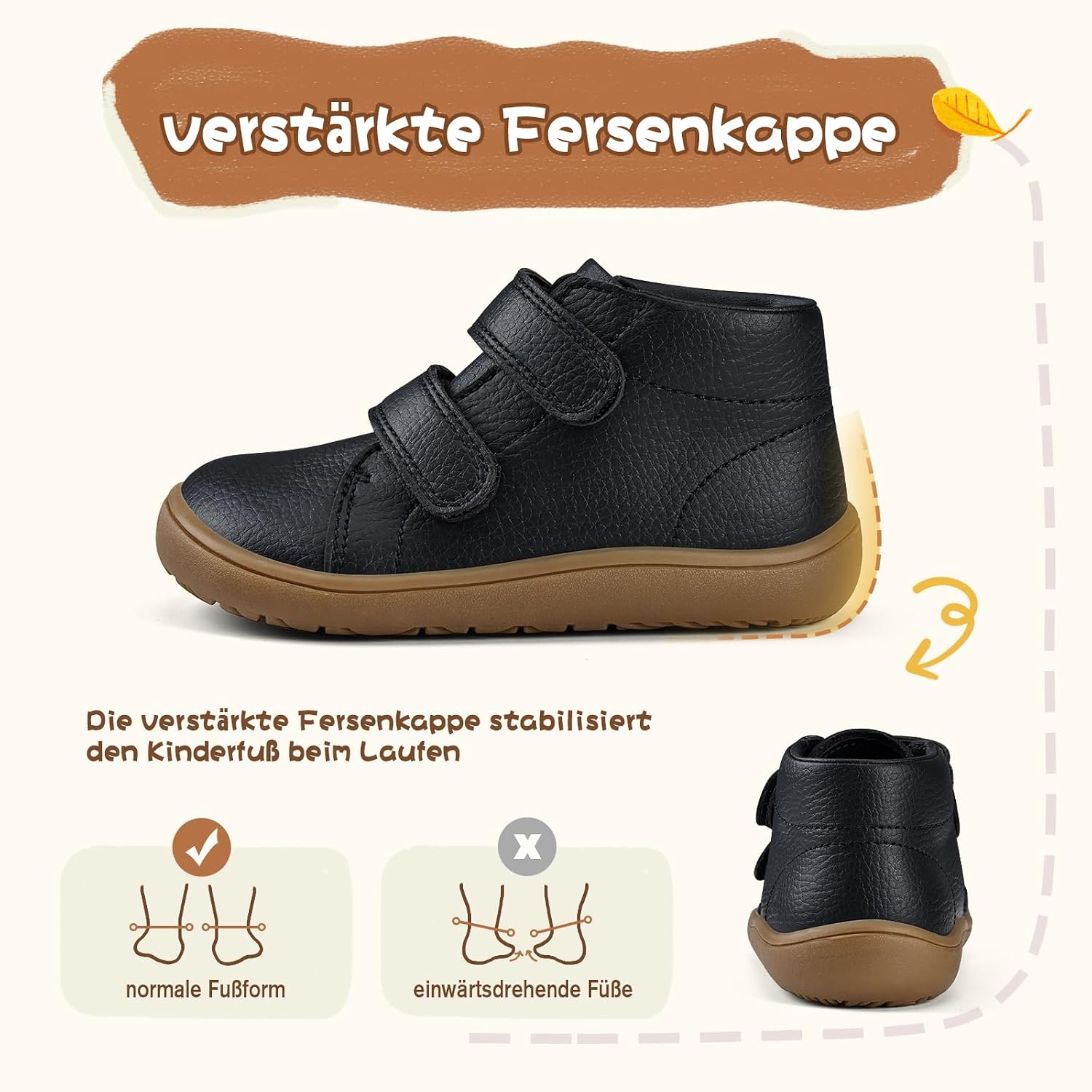 IceUnicorn First Walking Shoes Children's Barefoot Shoes Soft Leather – Bild 7