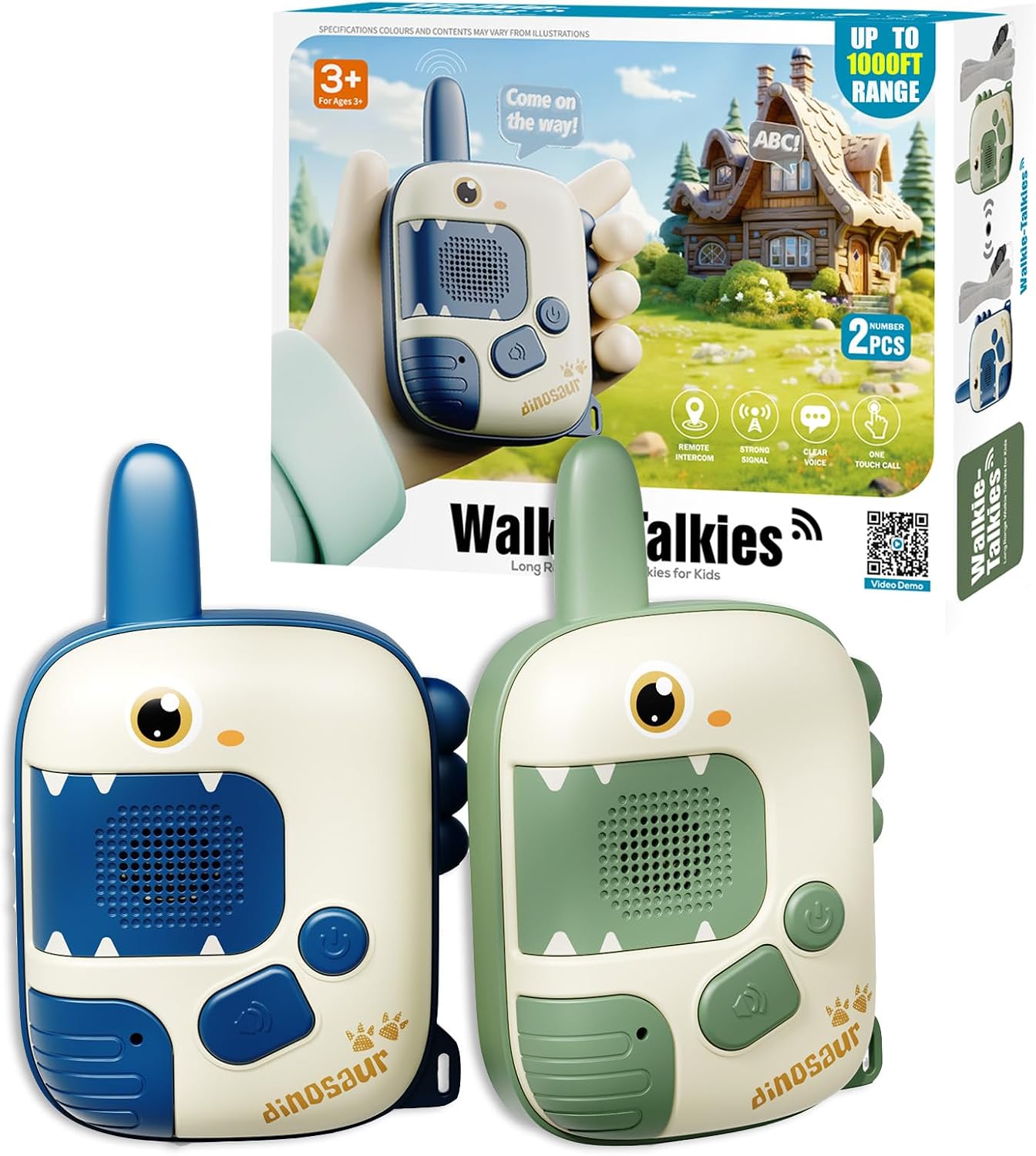 DQMOON Walkie Talkie Children, Toy from 3 4 5 6 7 8 Years Dinosaur Toy Gifts Boy 3-10 Years Outdoor Games for Children Walki Talki Children's Toy Christmas Gift Ideas Toys