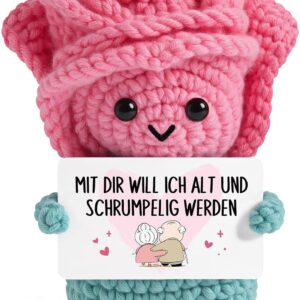 Juratar Anniversary Gift for Her – Funny Handmade Crochet Rose