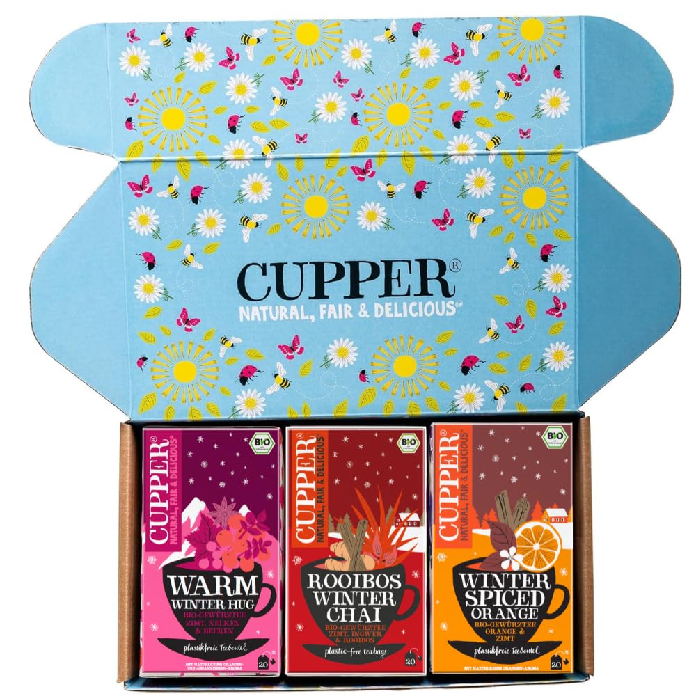 Cupper Organic Tea Set "Winter Teas", Tea Gift Set, Fruit Tea, Herbal Tea