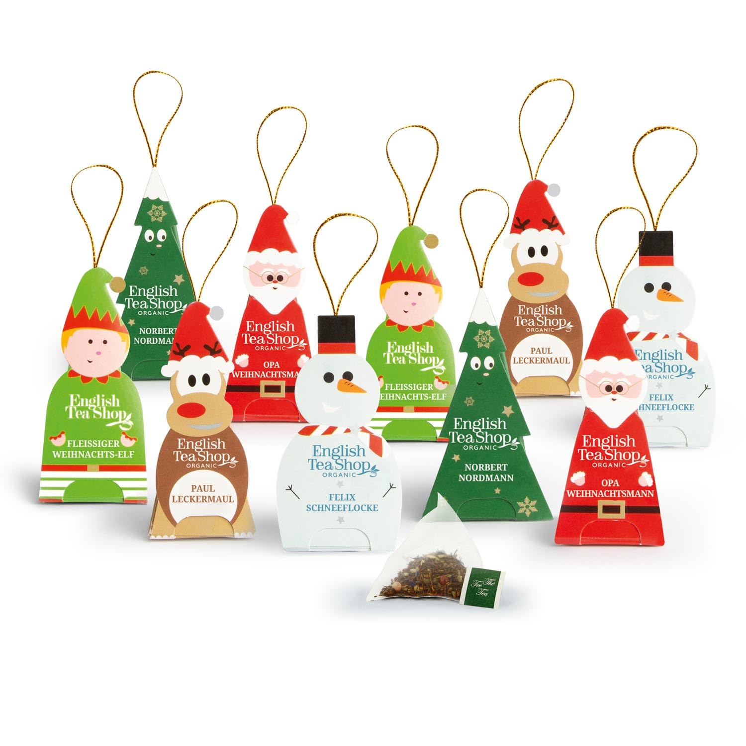 ETS - Organic Winter Tea Box "Merry Christmas Party", Tea Gift, Secret Santa Gift, 10 Tea Figures – Bild 9