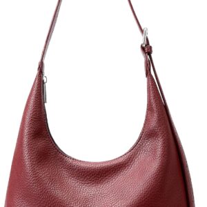 KALIDI Women's Handbag Shoulder Bag PU Leather Tote Bag Vintage Hobo Bag with Adjustable Strap for Work School Shopper Casual Daily