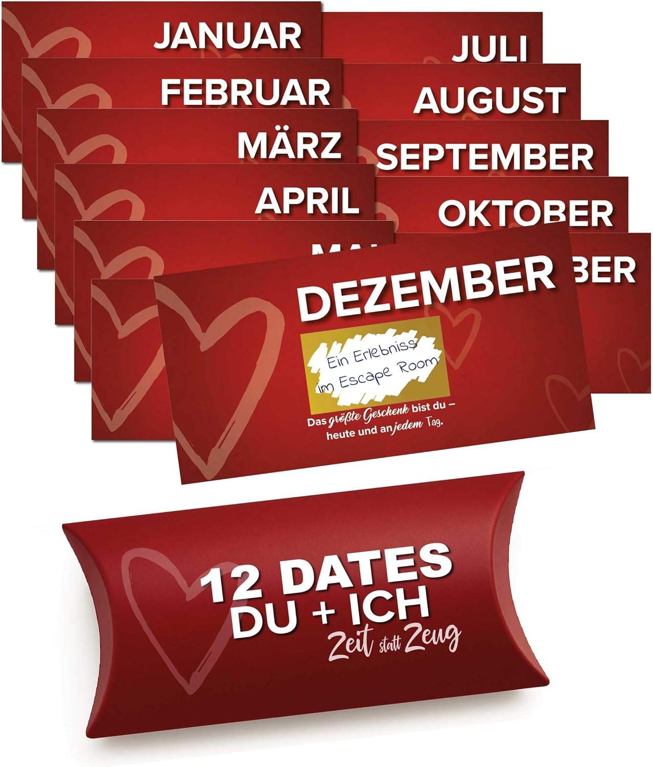 FORYOU24 Year Dates Scratch Stickers - Gift for Couples - 12 Months Date Ideas to Scratch Off - Romantic DIY Gift for Girlfriend, Boyfriend & Spouse