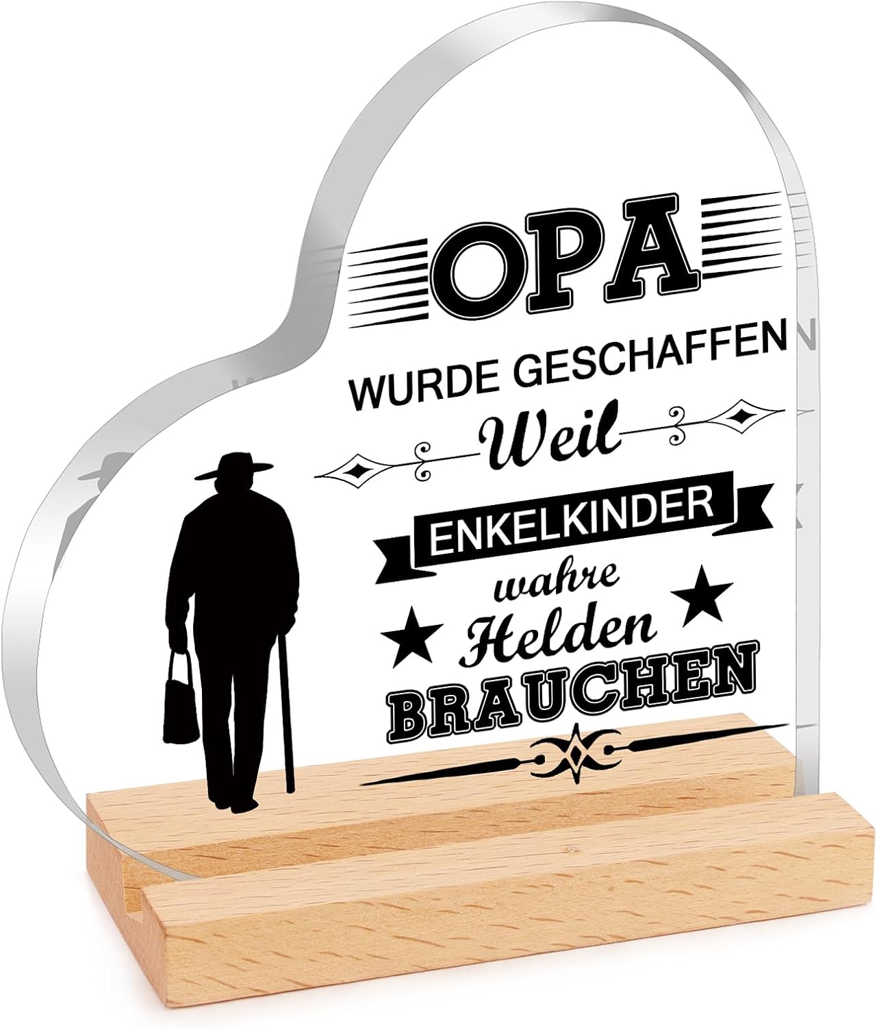 XIANNVXI Best Grandpa Gift, Birthday Gift for Grandpa, Birthday Gift for Grandpa from Grandson, Granddaughter, Father's Day Gift for Grandpa, Christmas Gifts, Home Decoration Made of Acrylic