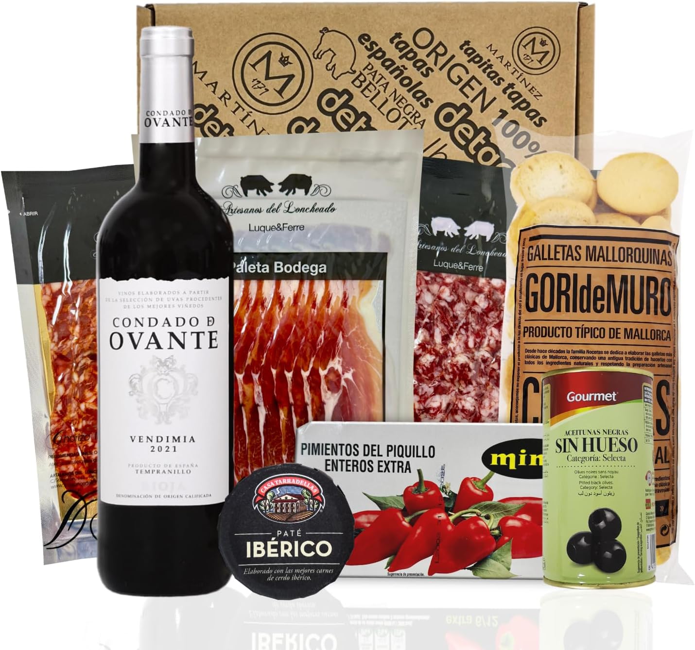 Gift Box with Crackers from Mallorca, detapasbox Mallorca Gift with Spanish Specialities