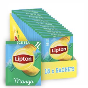 Lipton Iced Tea Powder Set, „Mango“, for 18 L Instant Ice Tea, Drink Powder for Mixing, 18 x Sachets, Make Iced Tea Yourself