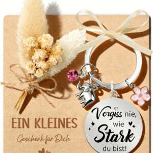 Gifts for Women, Best Friend, Birthday Gift, Keyring Lucky Charm Courage Get Well Gifts, Small Gifts for Women, Girlfriend, Sister, Mum