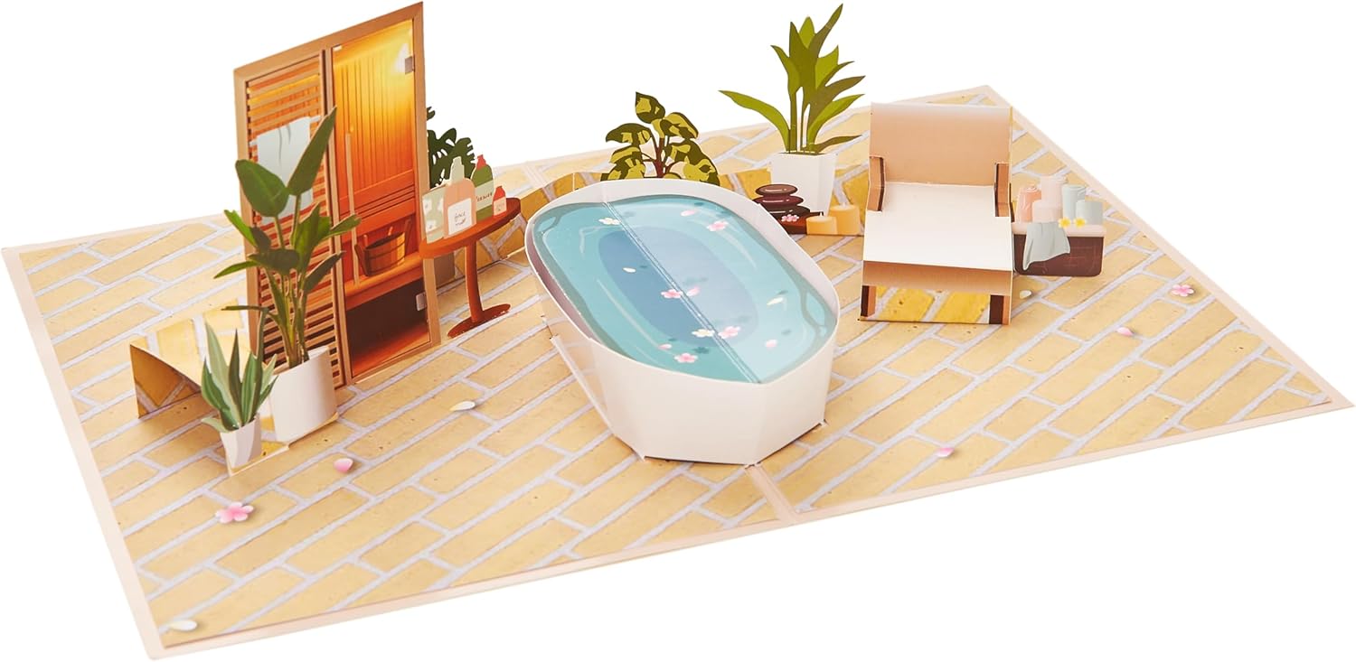 CraftWerk 3D Pop-Up Card Wellness - Voucher Card Folding Card for Massage or Sauna - Creative Packaging for Birthday or Christmas for Men and Women – Bild 2