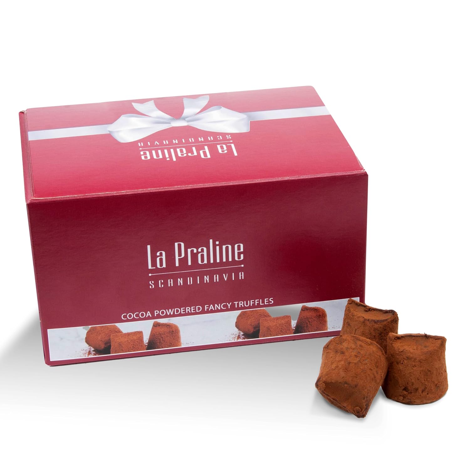 La Praline Chocolate Truffles Gift Box Filled with Fancy Truffle Confectionery with Cocoa Powder, 200 g Truffle Chocolates from Sweden with Elegant Packaging to Give as a Gift