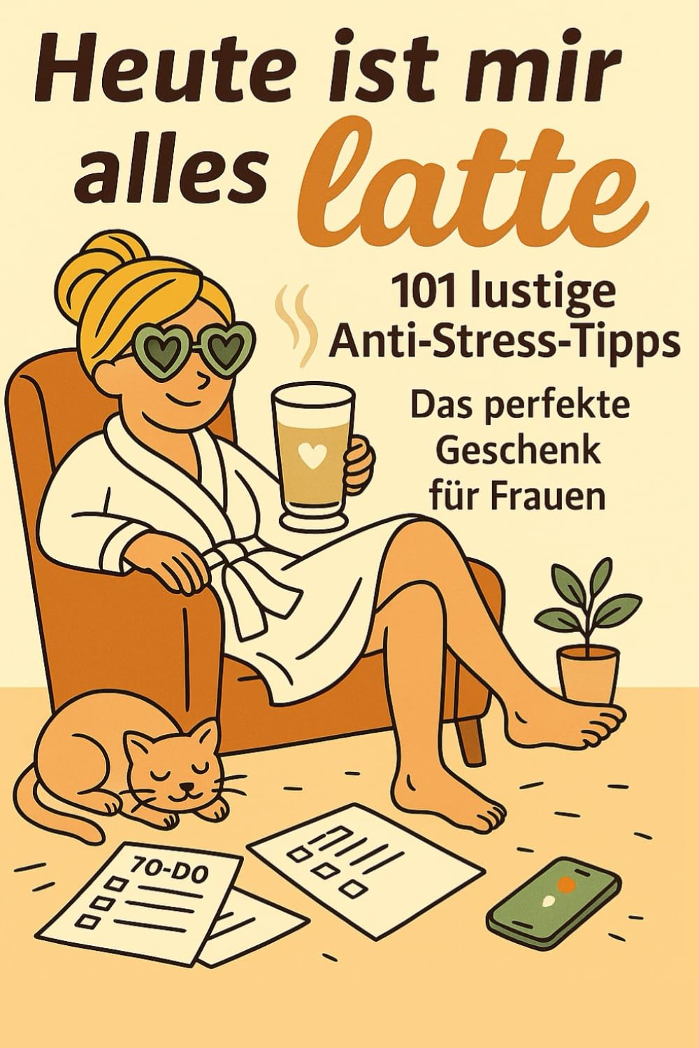 Heute ist mir alles Latte – 101 lustige Anti-Stress-Tipps: Das perfekte Geschenk für Frauen, die genug leisten, zu viel denken und einfach mal Pause brauchen