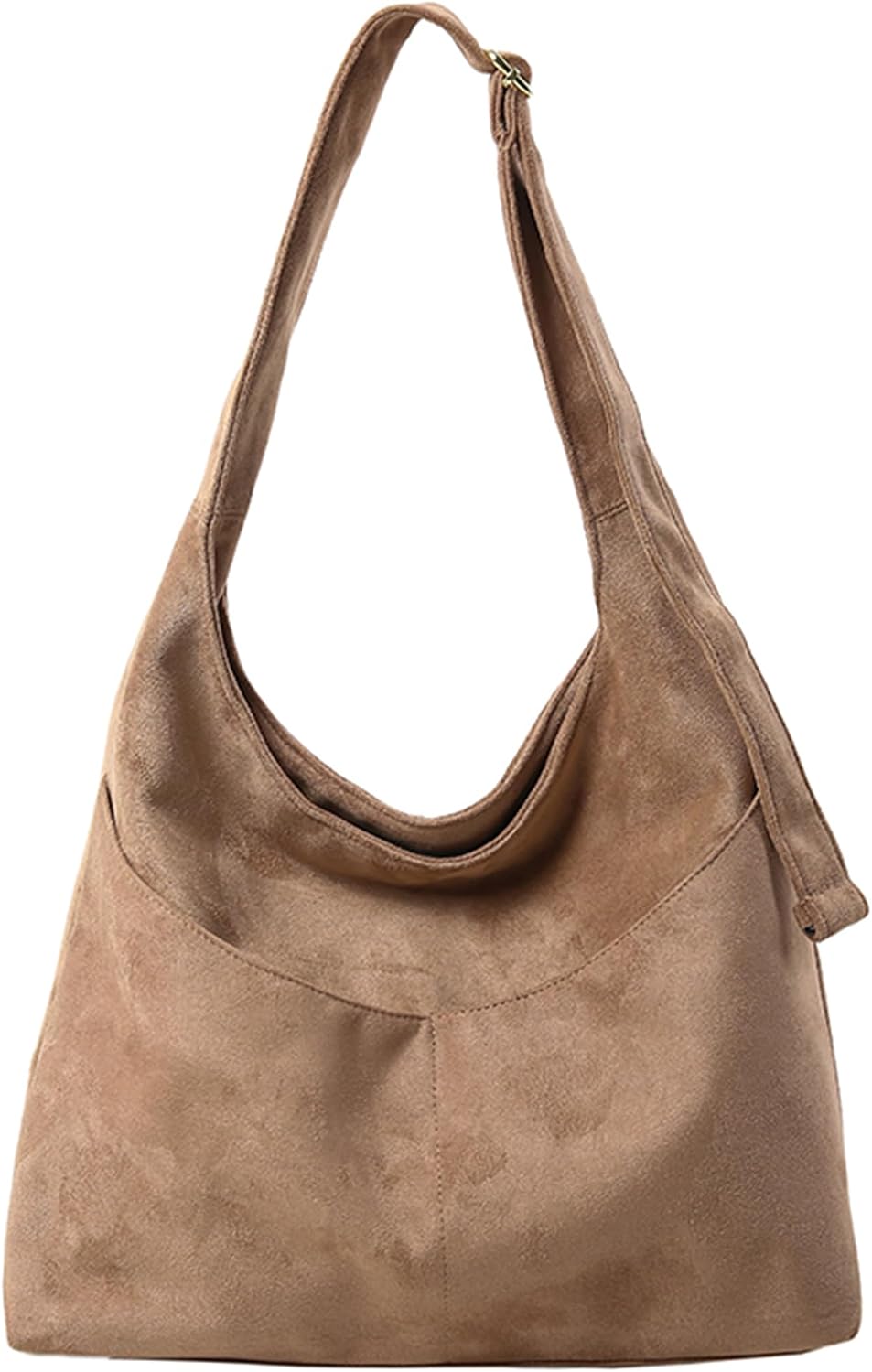 JANSBEN Suede Handbag Women's Large Shopper Bag Women's Shoulder Bag Suede Hobo Bag Shoulder Bag for Leisure, Work, Travel
