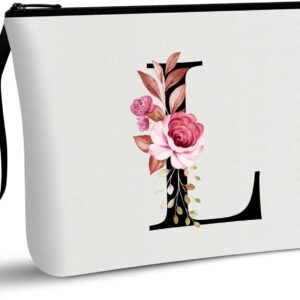 Vavabox A-Z Personalised Cosmetic Bag Birthday Gifts for Women, Moms, Best Friends and Bridesmaids (L)