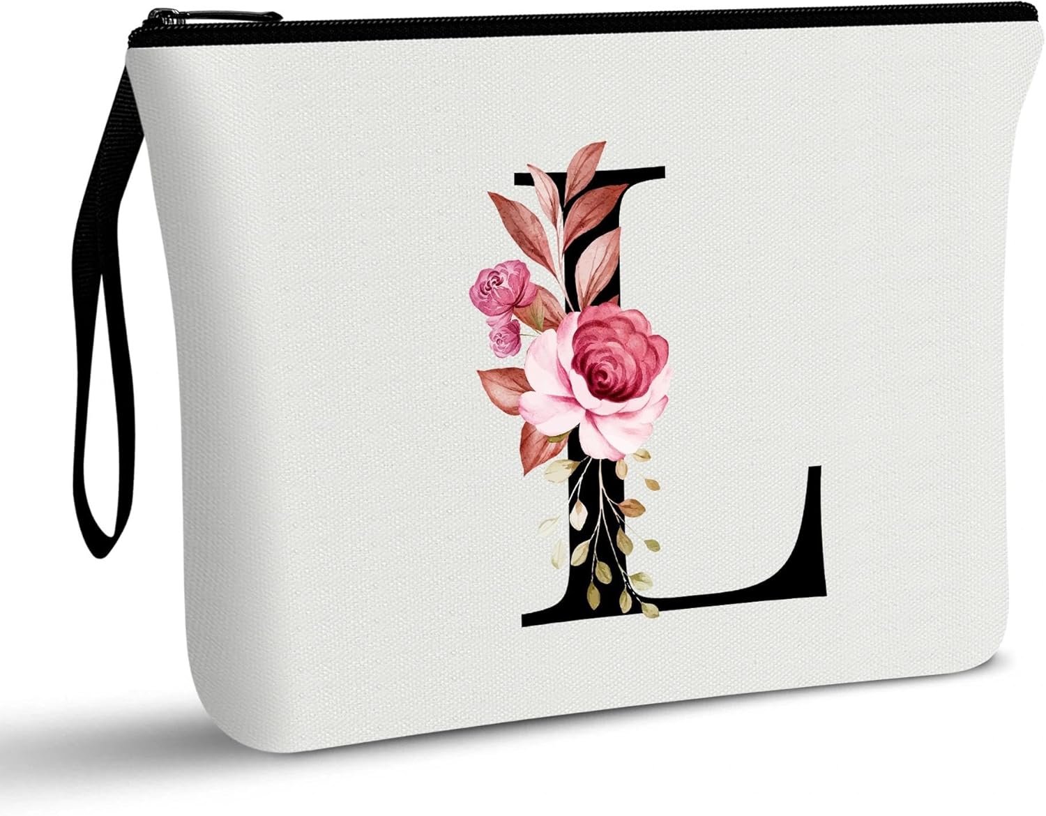 Vavabox A-Z Personalised Cosmetic Bag Birthday Gifts for Women, Moms, Best Friends and Bridesmaids (L)
