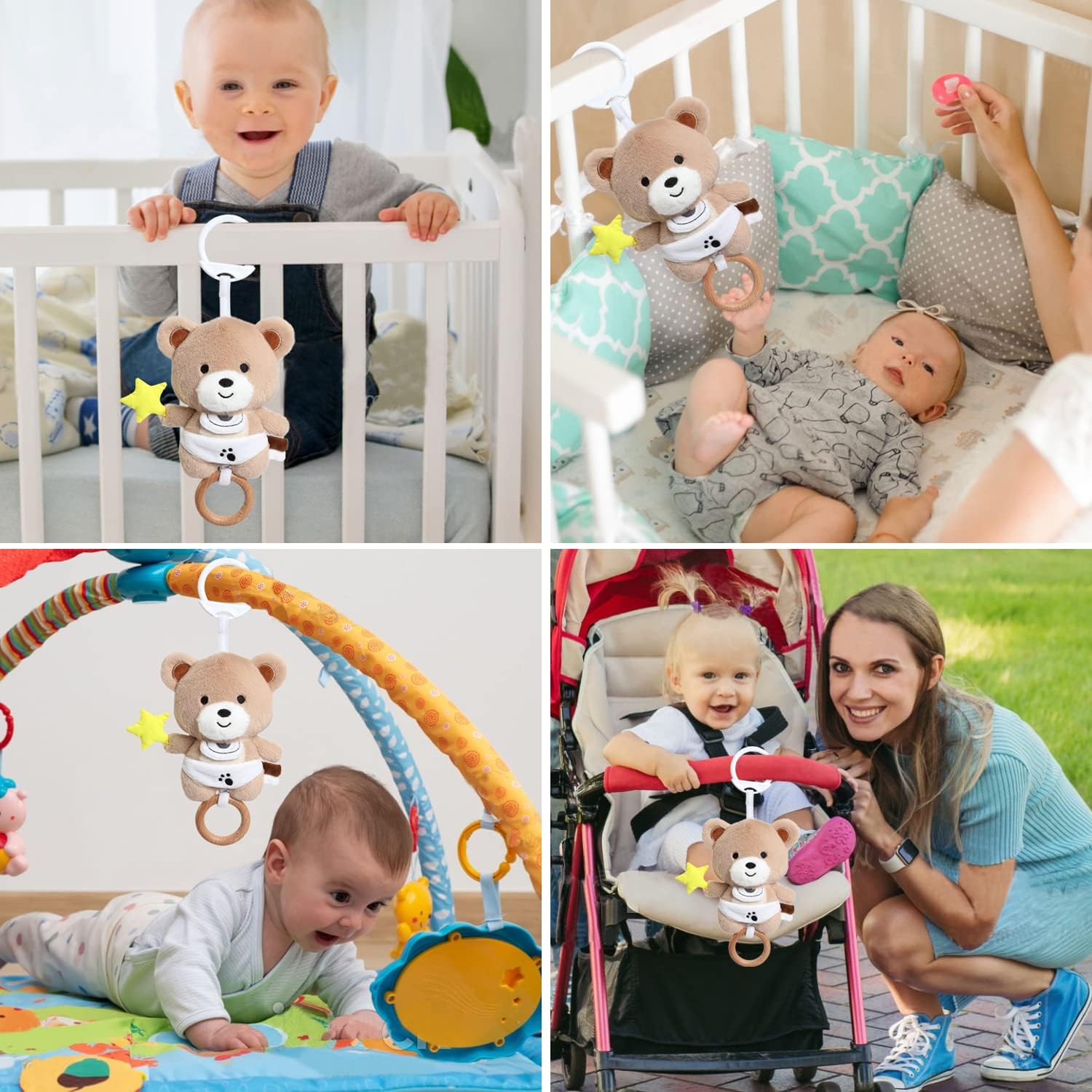 Music Box Baby Sleep Aid, Teddy Bear Plush Toy with Soft Lullaby for 0+ Months Girls Boys, Perfect Baby Gift – Bild 5