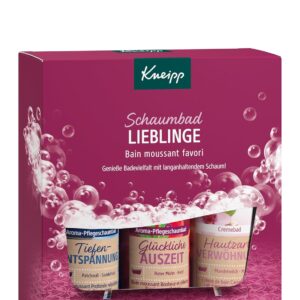 Kneipp Gift Set Bubble Bath Favourites – Gift Pack with 3 Popular Bath Additives from Kneipp – Contains 2 x Aroma Care Foam Bath & 1 x Cream Bath 100 ml Each