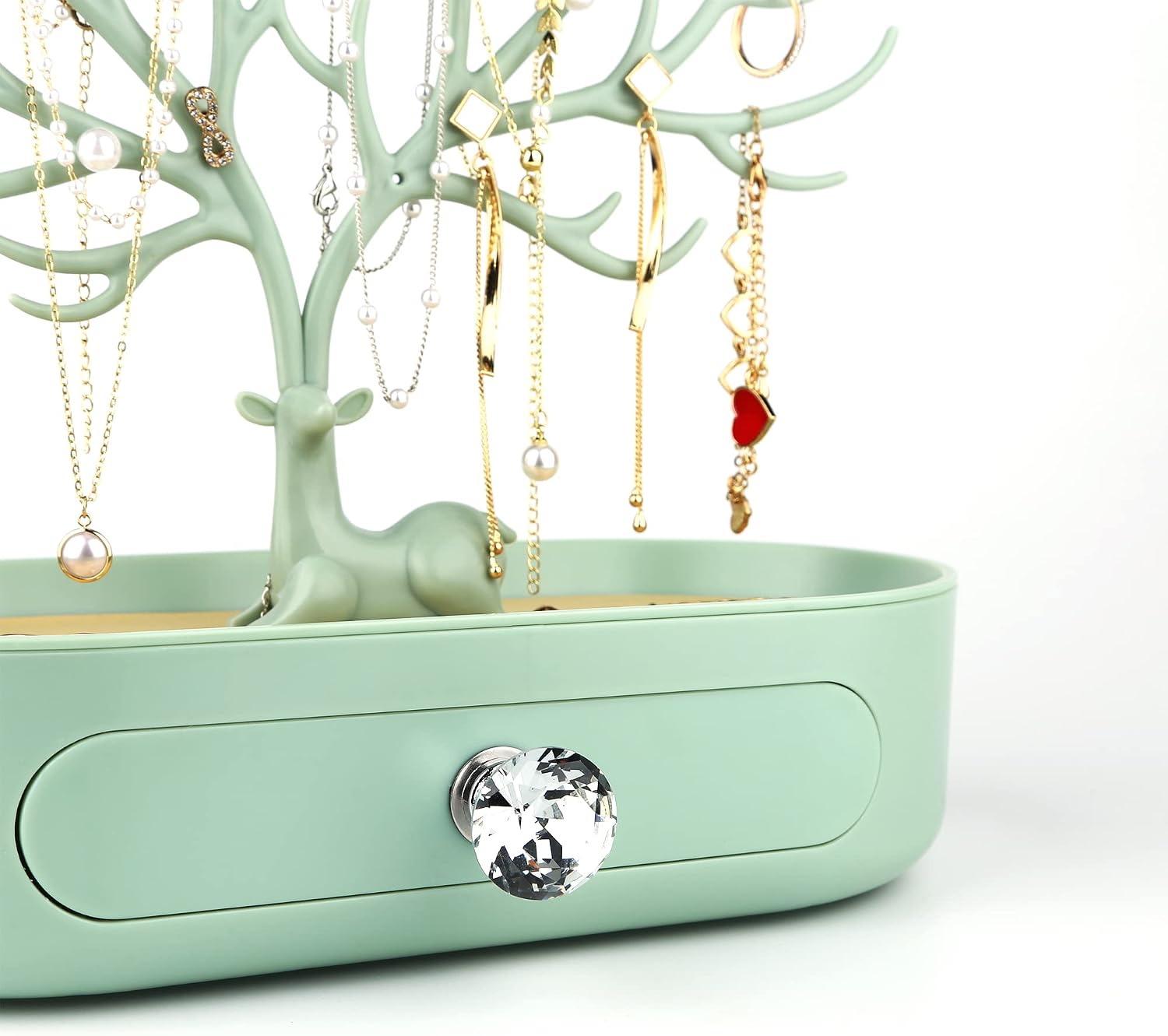 More & Less Antlers Ornament Display Rack with Drawer Crystal Handle Tree Tower Hanging Storage Pieces Ring Earrings Necklace Bracelet – Bild 6