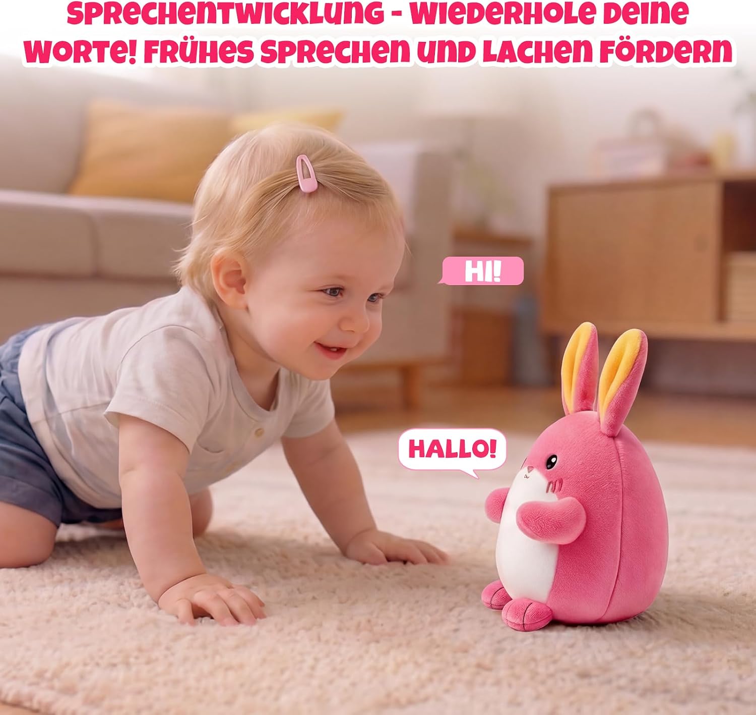 SAIMAND Baby Toy 6-18 Months Musical Rabbit Crawling Toy – Bild 3