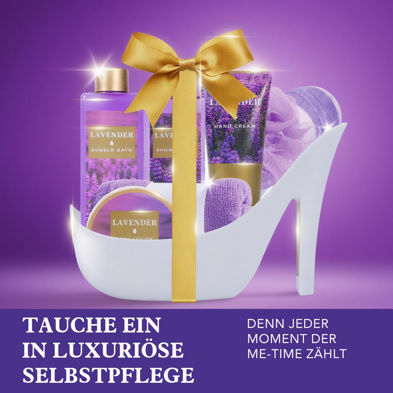 SPA LUXETIQUE Wellness Set 8-Piece – Gifts for Women Lavender Fragrance – Bild 7