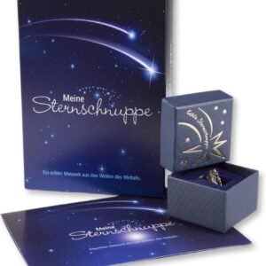 My Shooting Star in Gift Box with Greeting Card (Gift Set) – Meteorite – Gift Idea for Him and Her – Birthday Gift – Christmas Gift – Christening & Birth