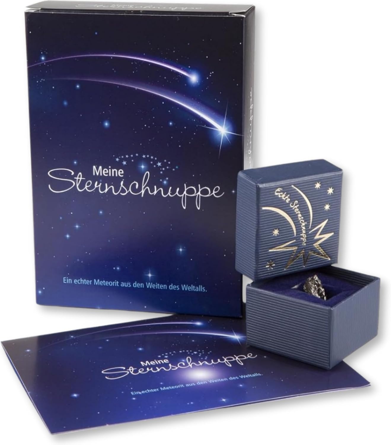My Shooting Star in Gift Box with Greeting Card (Gift Set) – Meteorite – Gift Idea for Him and Her – Birthday Gift – Christmas Gift – Christening & Birth