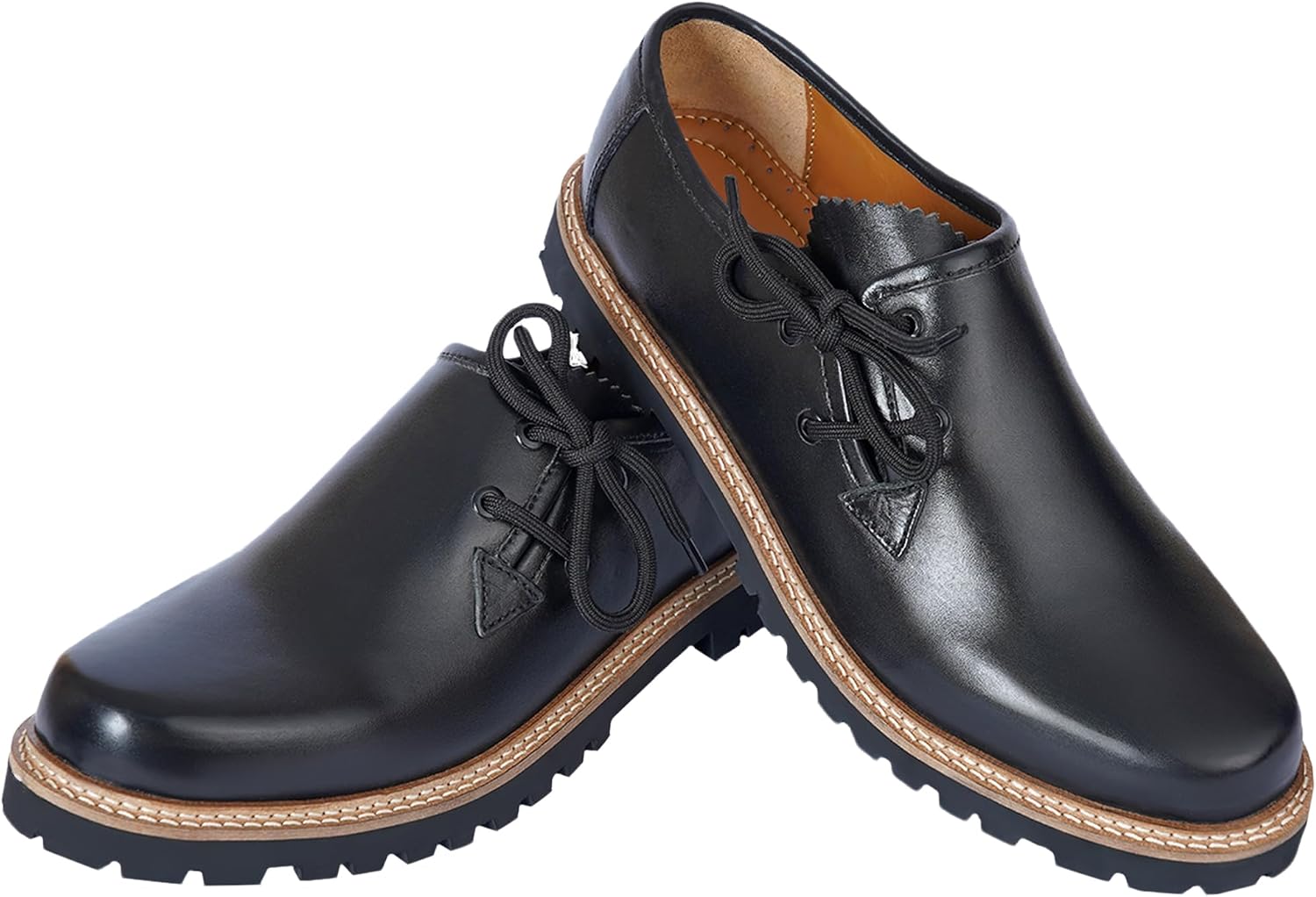German Wear Haferlschuhe Traditional Shoes Made of Smooth Leather Original Handmade