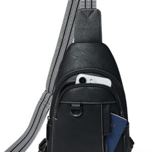LATMAP 7L Sling Bag Women’s Chest Bag Women’s Small Crossbody Bag PU Leather Bag Shoulder Bag Anti-Theft Shoulder Bag for Outdoor Sports
