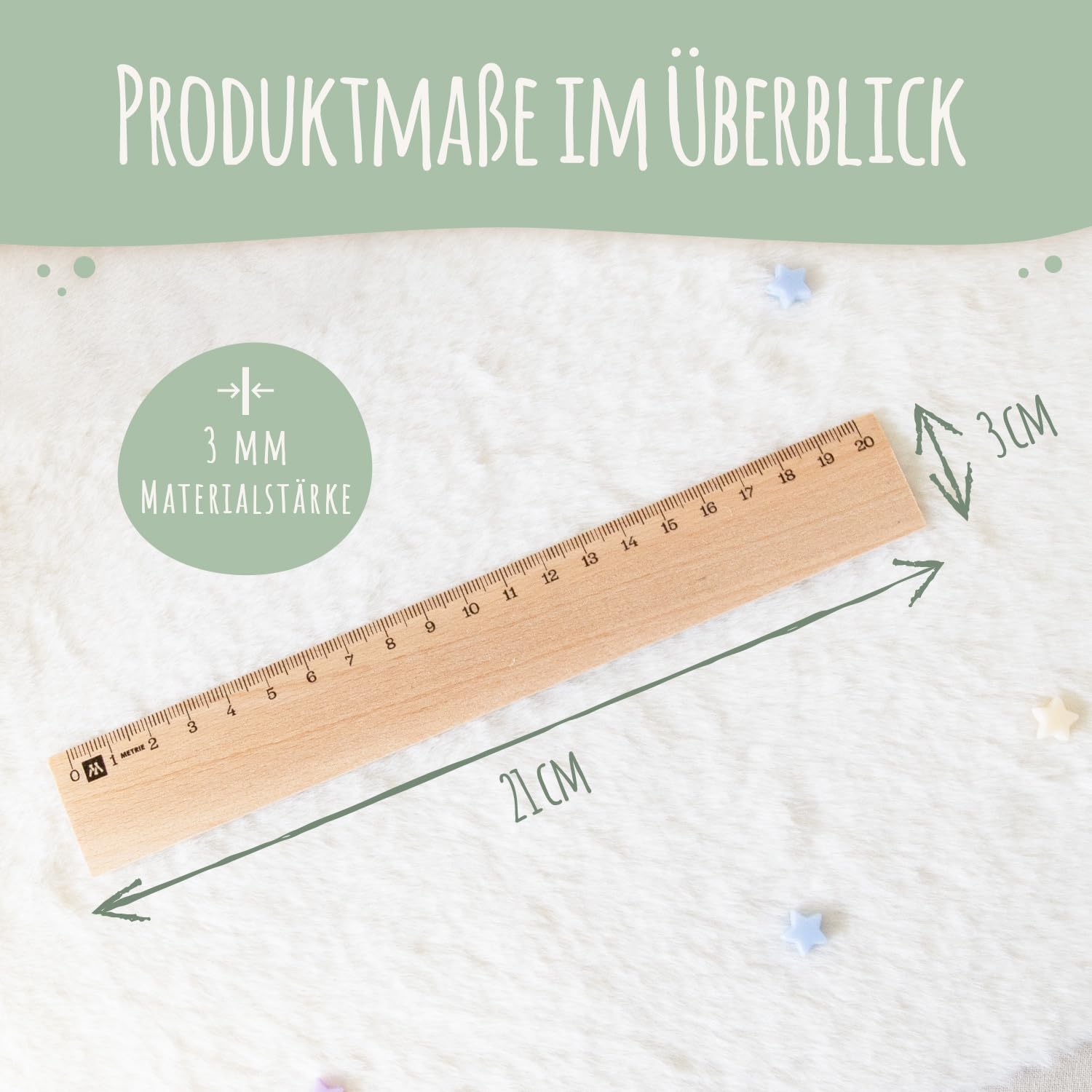 GRAVURZEILE Personalised Ruler for First Day of School 2026 in Various Designs with Name and Motif - 20 cm Wooden Ruler - Gift for Back to School or First Day at School - for Boys and Girls – Bild 7