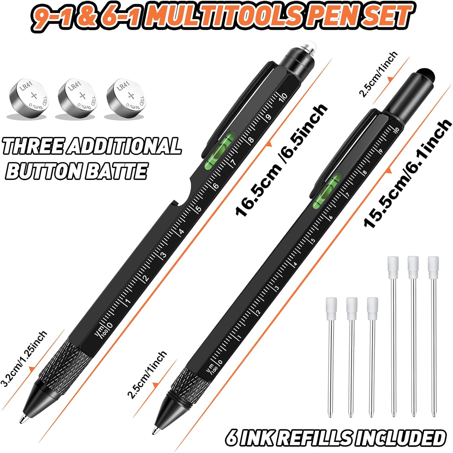 KEZKALS Gifts for Men, 2 Pack 9 in 1 Ballpoint Pen, Men's Gifts – Bild 3