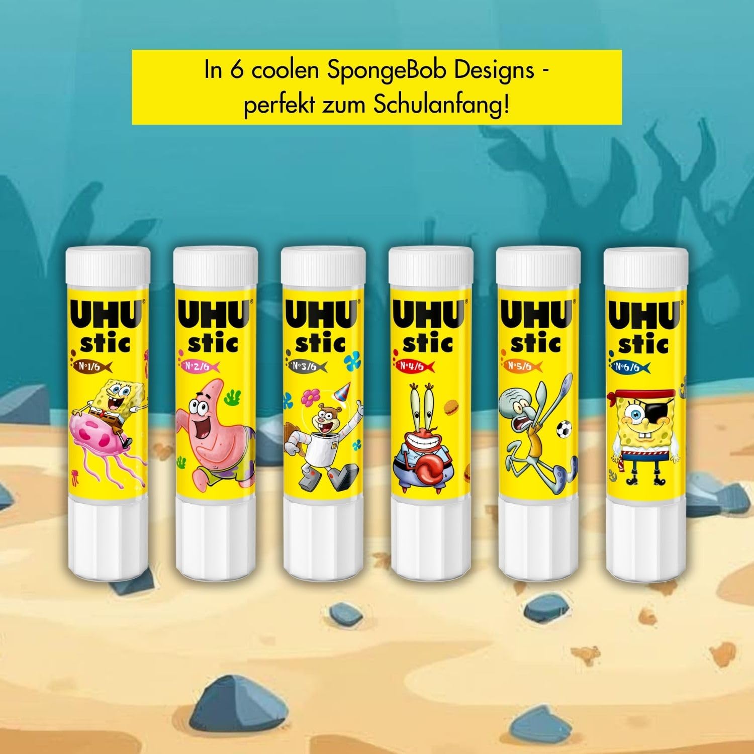 UHU stic Glue Stick BTS 2026 SPONGEBOB 5 x 21 g – Bild 3