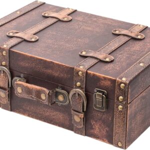 HMF 6430 Vintage Wooden Suitcase Various Sizes | Decorative World Map