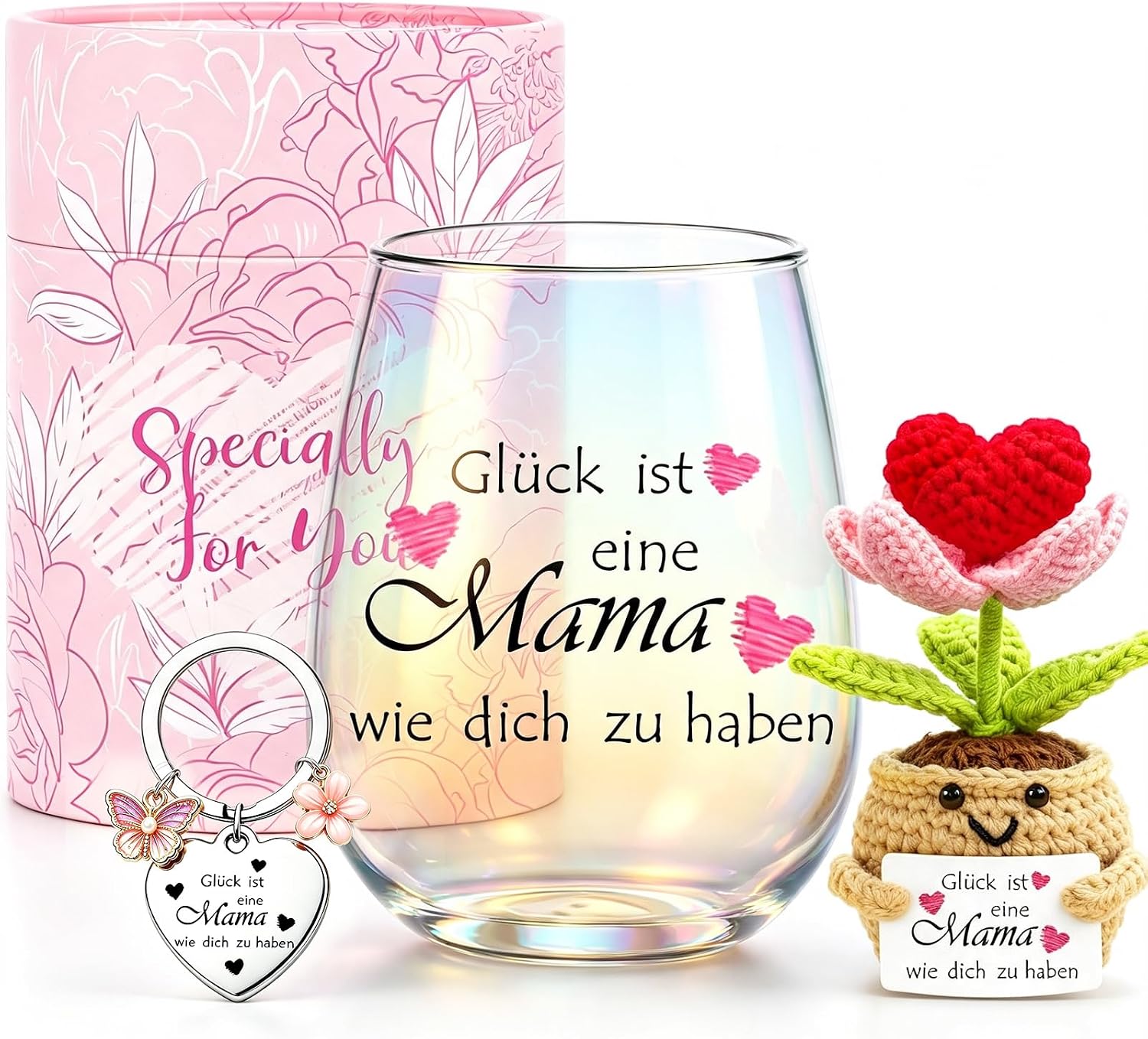 Gifts for Mum Wine Glasses Mother Birthday Gift for Best Mum