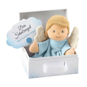 Sterntaler Comfort Blanket Guardian Angel, Age: For boys from the 1st month on, Size: 26 cm, Colour: Blue