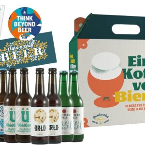 Cheers Suitcase Alcohol-Free – Premium Beer Gift Package – 10 x 330 ml Alcohol-free Craft Beer Bottle – Beer Gift for Men – Men’s Handbag Beer, Birthday Gift for Men