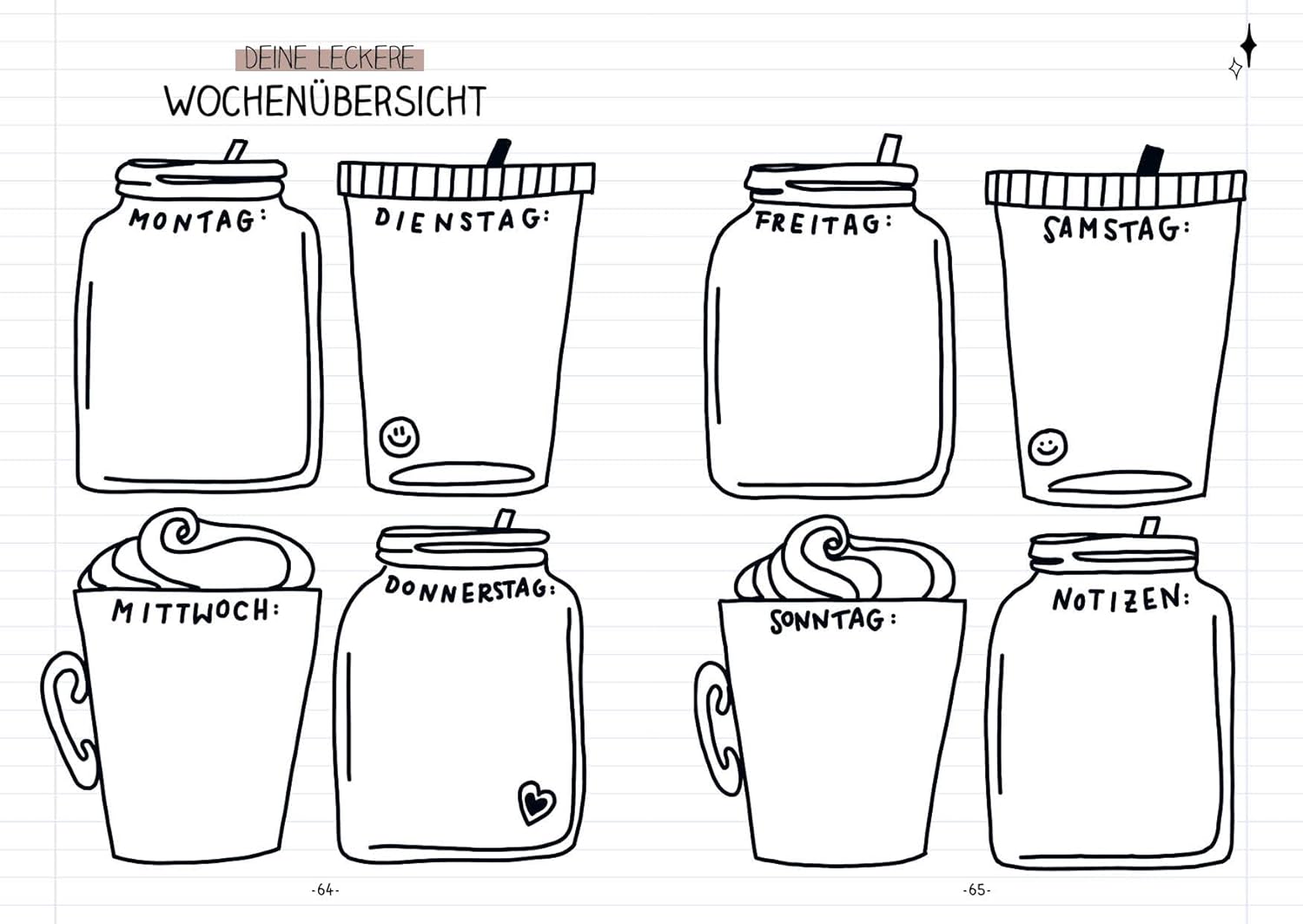 Das reizend kreative Bullet Journal - vom TikTok-Star jessiebluegrey - Bring dein Leben endlich unter Kontrolle: Mit 52 Wochenübersichten und über 50 kreativen Mitmachseiten – Bild 7