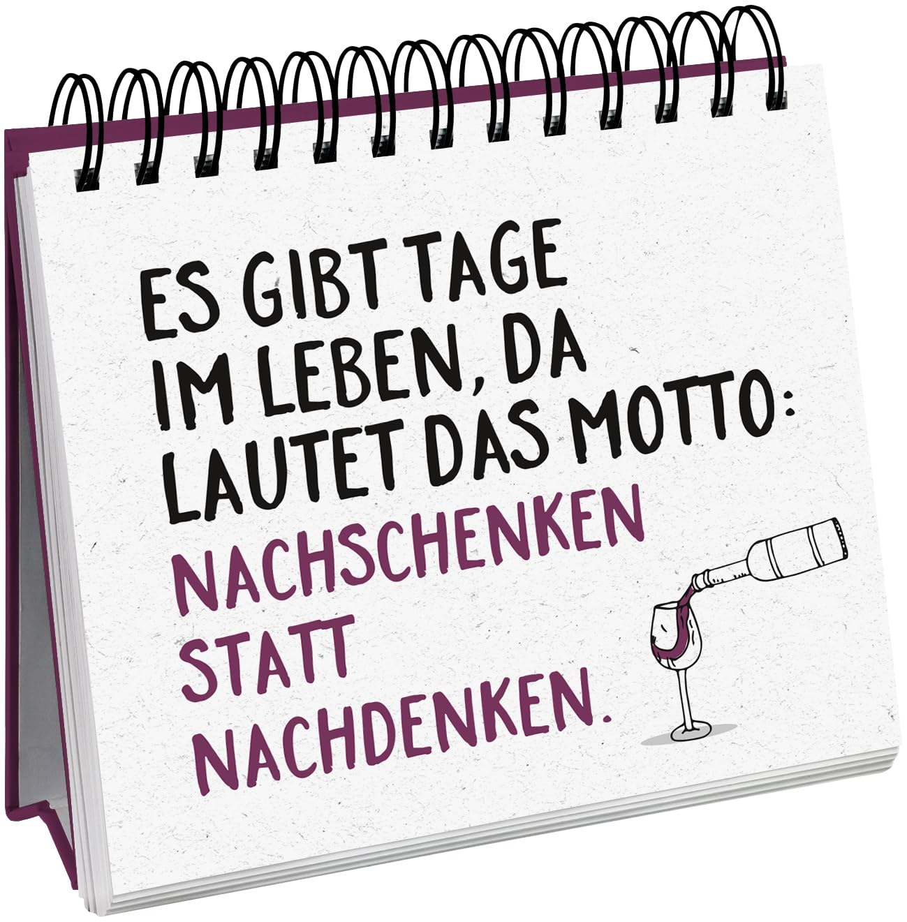 Man muss auch mal Wein sagen können.: Witziges Geschenk mit lustigen Sprüchen für Weinliebhaber | Aufsteller mit lustigen Sprüchen (Geschenke für Kolleg*innen und rund um das Büro) – Bild 4