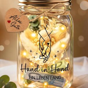 Wedding Gifts for Bride and Groom, LED Bottle Light, Money Gift Wedding, Money Box, Wedding, Personalised Engagement Gift for Both, Wedding Gift, Money Ideas, Engagement Gift