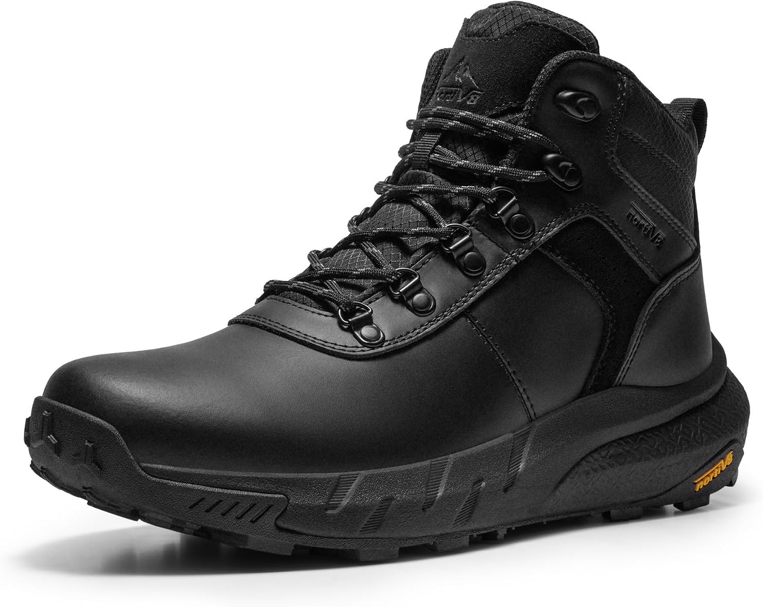 NORTIV 8 Men's Waterproof Hiking Shoes Lightweight Outdoor Mid Trekking Leather Shoes
