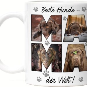 Kiddle-Design Dog Dad Mug Personalised with Photo and Name - Dog Mug Photo Mug for Dog Owners Dog Lovers - Dad Gift Father's Day & Birthday Man