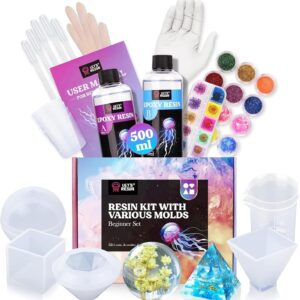 LET’S RESIN Epoxy Resin Set Beginners with Epoxy Resin Moulds 500